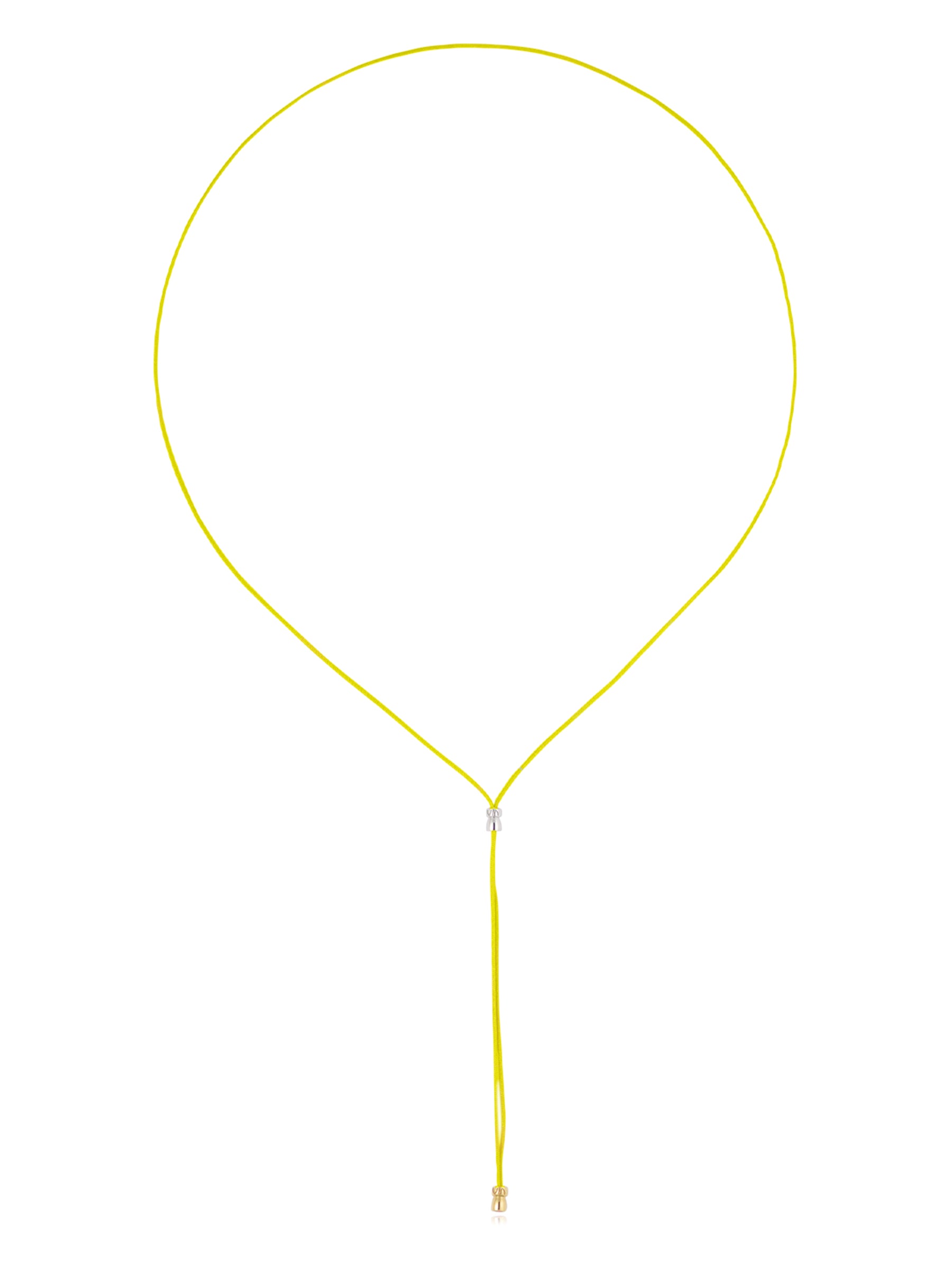 Champagne Tie Necklace Neon Yellow